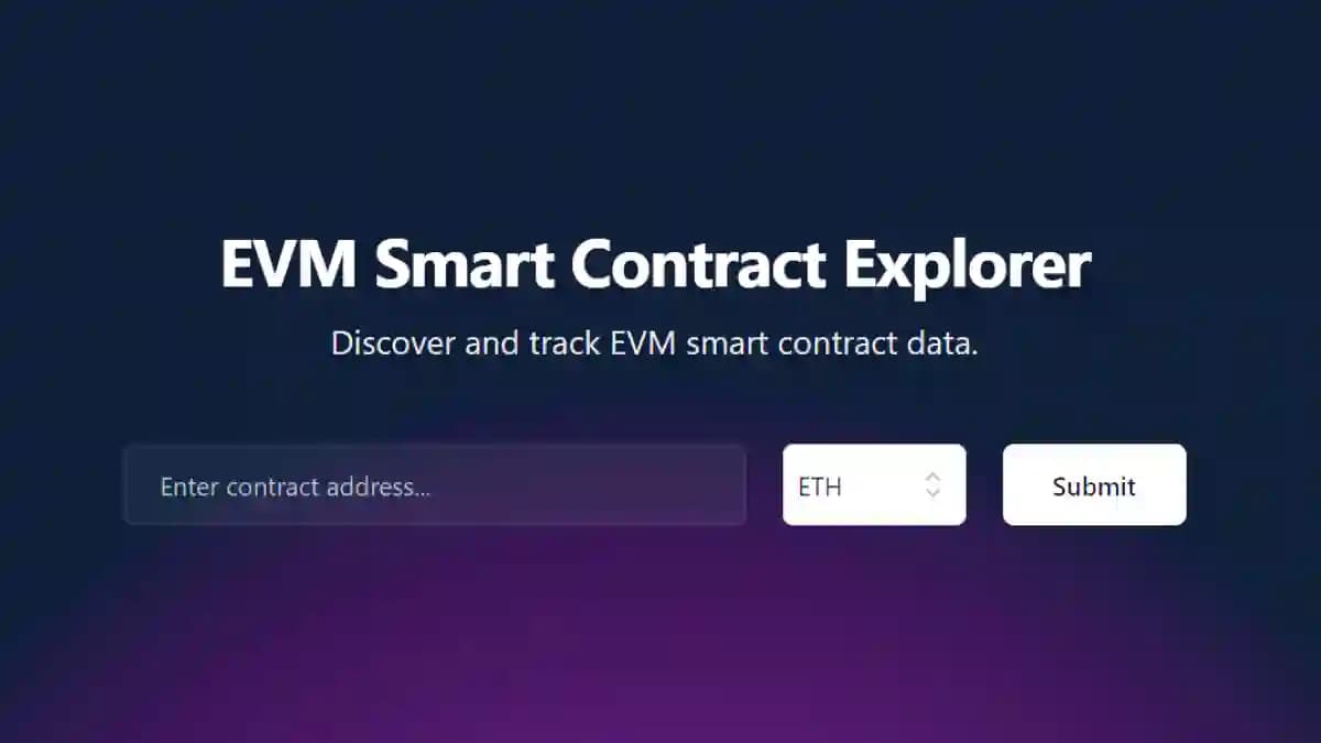 EVM Explorer - Tracking Smart Contract Transaction Data